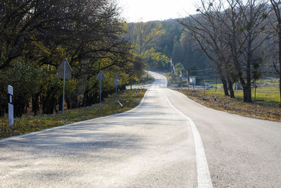 Road amidst trees