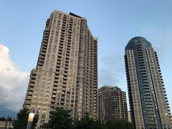 Low angle view of buildings against sky