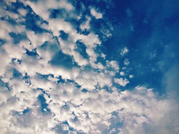 Low angle view of cloudy sky