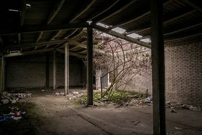 Interior of abandoned building