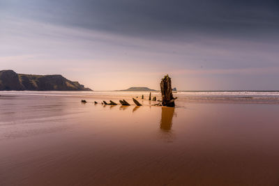 Helvetia shipwreck, rhossili, gower