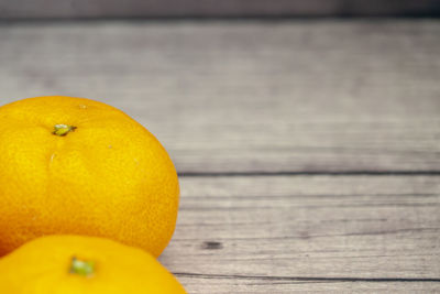 Close-up of orange on table