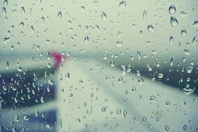 Raindrops on window