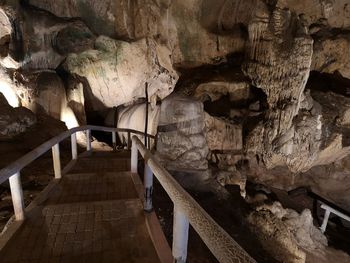 Rock formations in cave