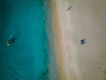 High angle view of sea shore