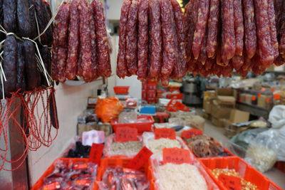 Close-up of food for sale at market stall