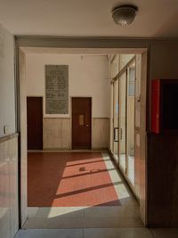 Empty corridor of building