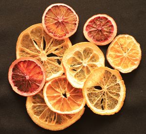 Directly above shot of orange slices