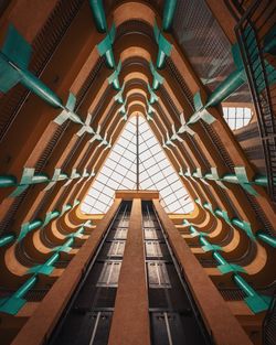 Low angle view of illuminated ceiling in building