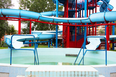 View of swing in swimming pool