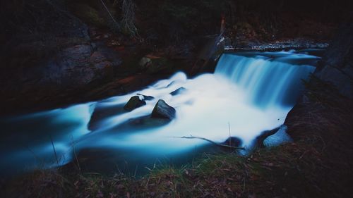 River flowing through rocks