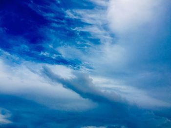 Low angle view of clouds in sky