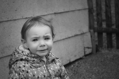 Portrait of cute girl smiling