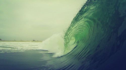 View of waves splashing in water