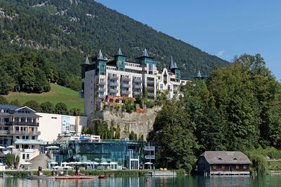 Buildings in city against sky