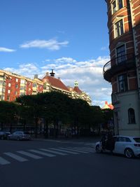 City street with buildings in background