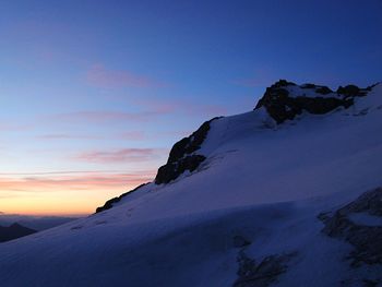 Scenic view of landscape against sky at sunset