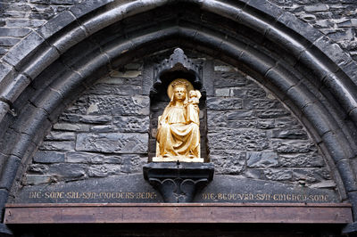 Close-up of statue in temple