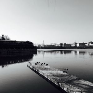 Reflection of built structures in water