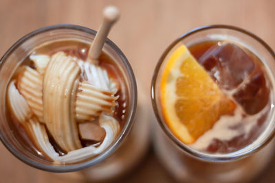 Close-up of drink on table