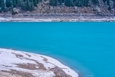 Scenic view of blue water