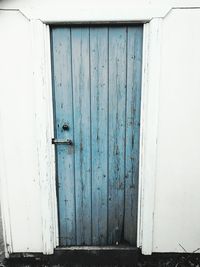 Close-up of closed door