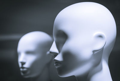 Close-up of mannequins