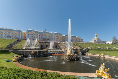 Bridge over river against clear sky