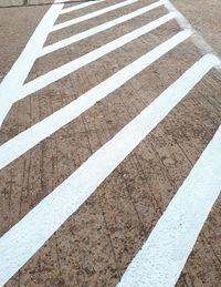 Close-up of zebra crossing