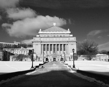 View of historic building against cloudy sky