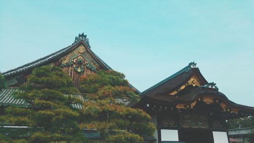 Low angle view of built structure against clear sky