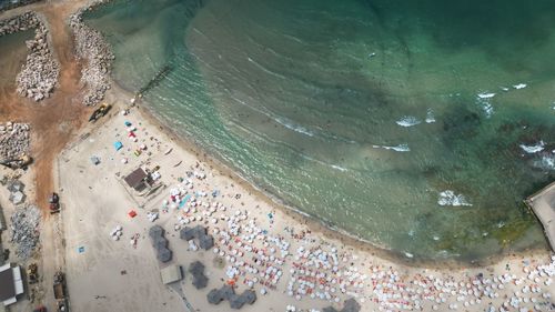 High angle view of water