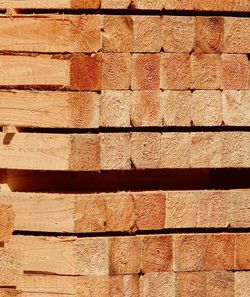 Full frame shot of wooden stack