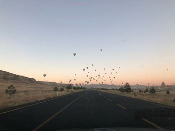 Road against sky during sunset