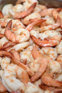 Close-up of prawns