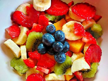 Close-up of strawberries in plate