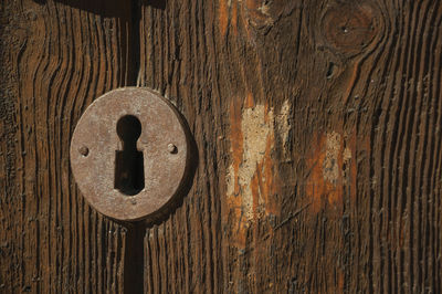 Full frame shot of old wooden door