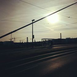 Railroad track at sunset