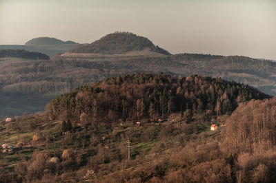 Scenic view of landscape against clear sky