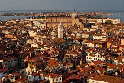 High angle view of cityscape