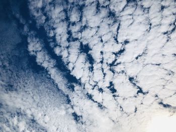 Low angle view of clouds in sky