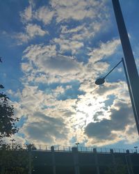 Low angle view of cloudy sky