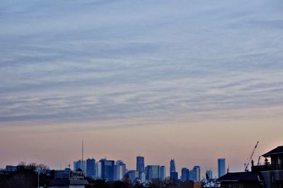 Cityscape at sunset