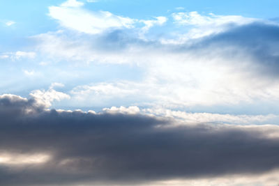 Low angle view of cloudy sky