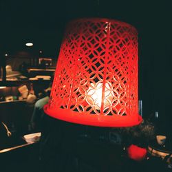 Close-up of illuminated lantern