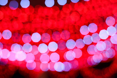 Defocused image of illuminated lights