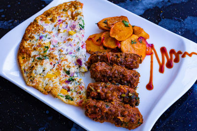 Close-up of food in plate