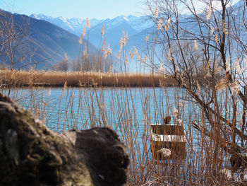 Panoramic view of lake against sky