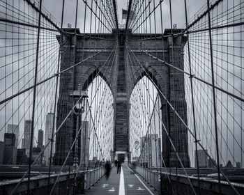 View of suspension bridge