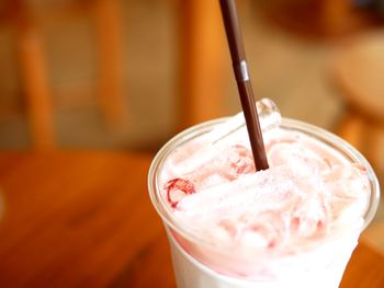 Close-up of ice cream in glass